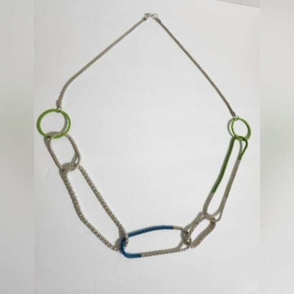 Geometric Shaped Rope Statement Necklace - Picture 5 of 6